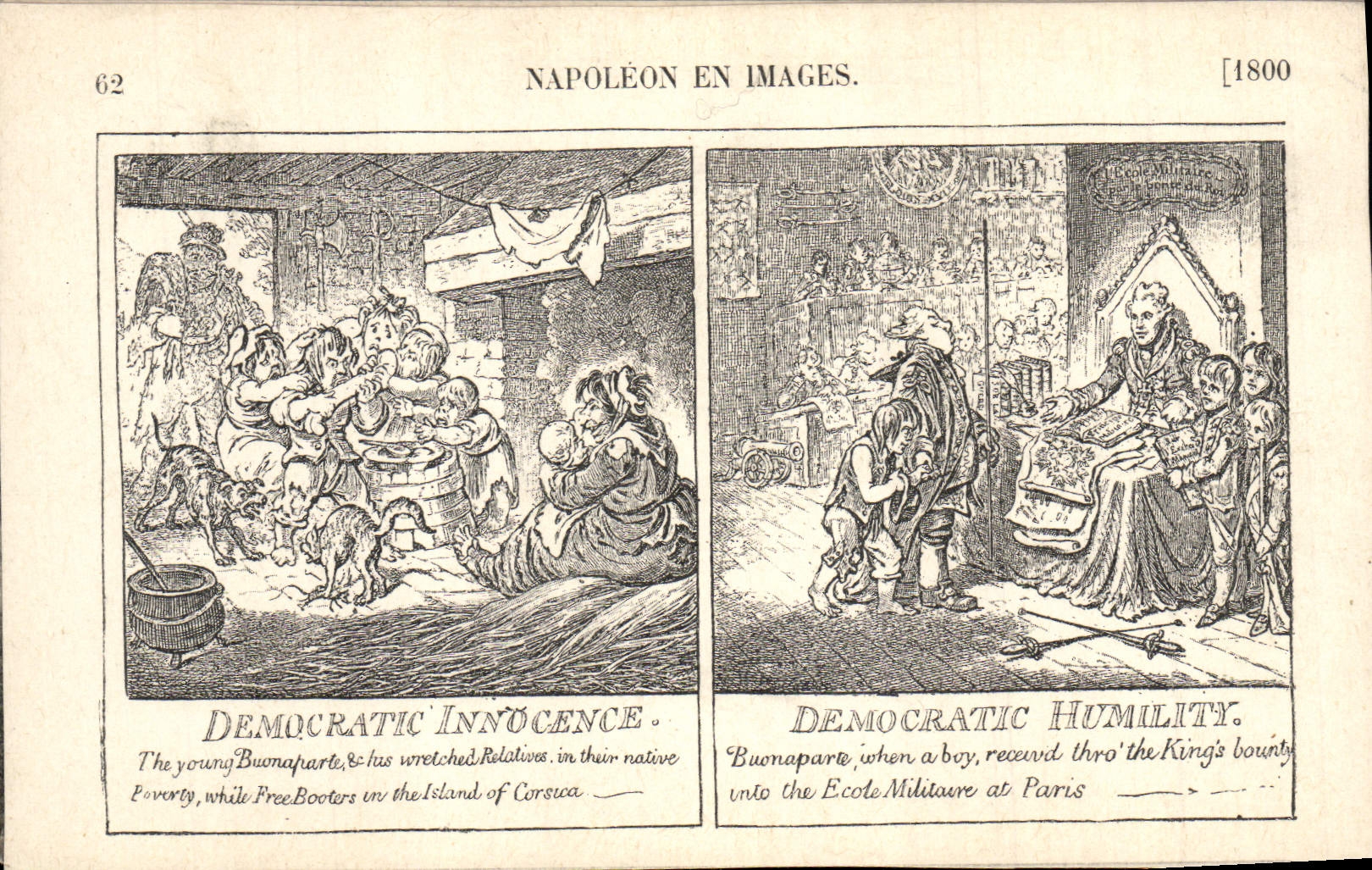 VINTAGE POSTCARD Napoleon 1st in images Democratic innocence