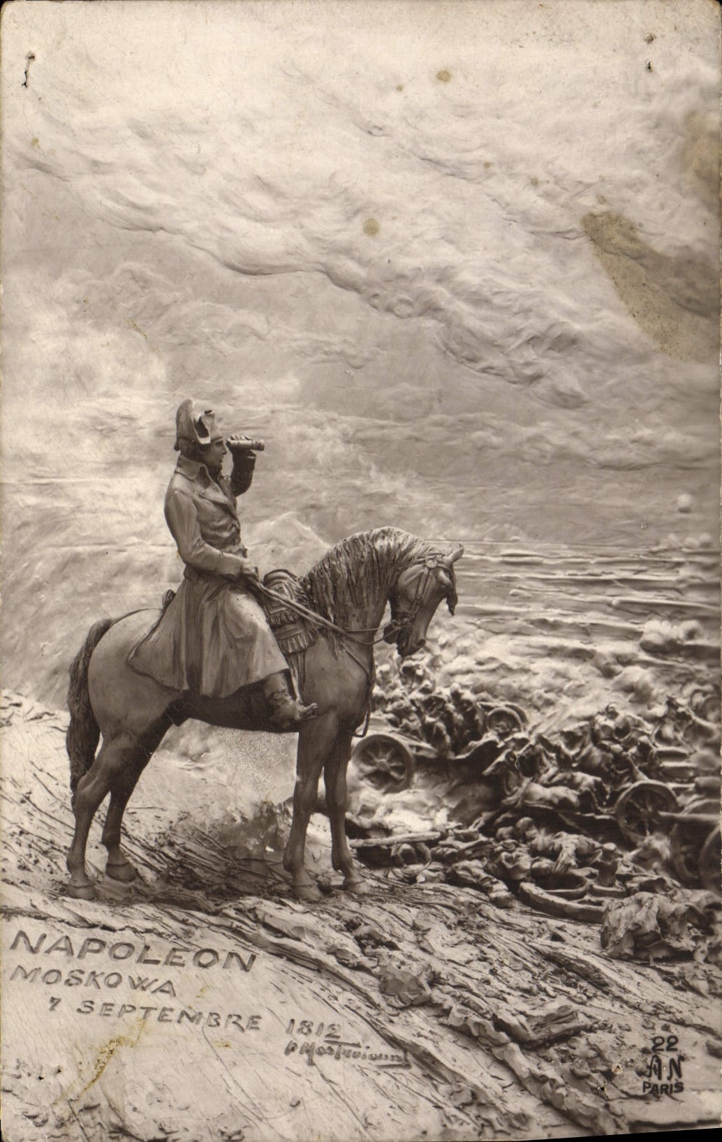 VINTAGE POSTCARD Napoleon 1st Moskowa September 7th, 1812