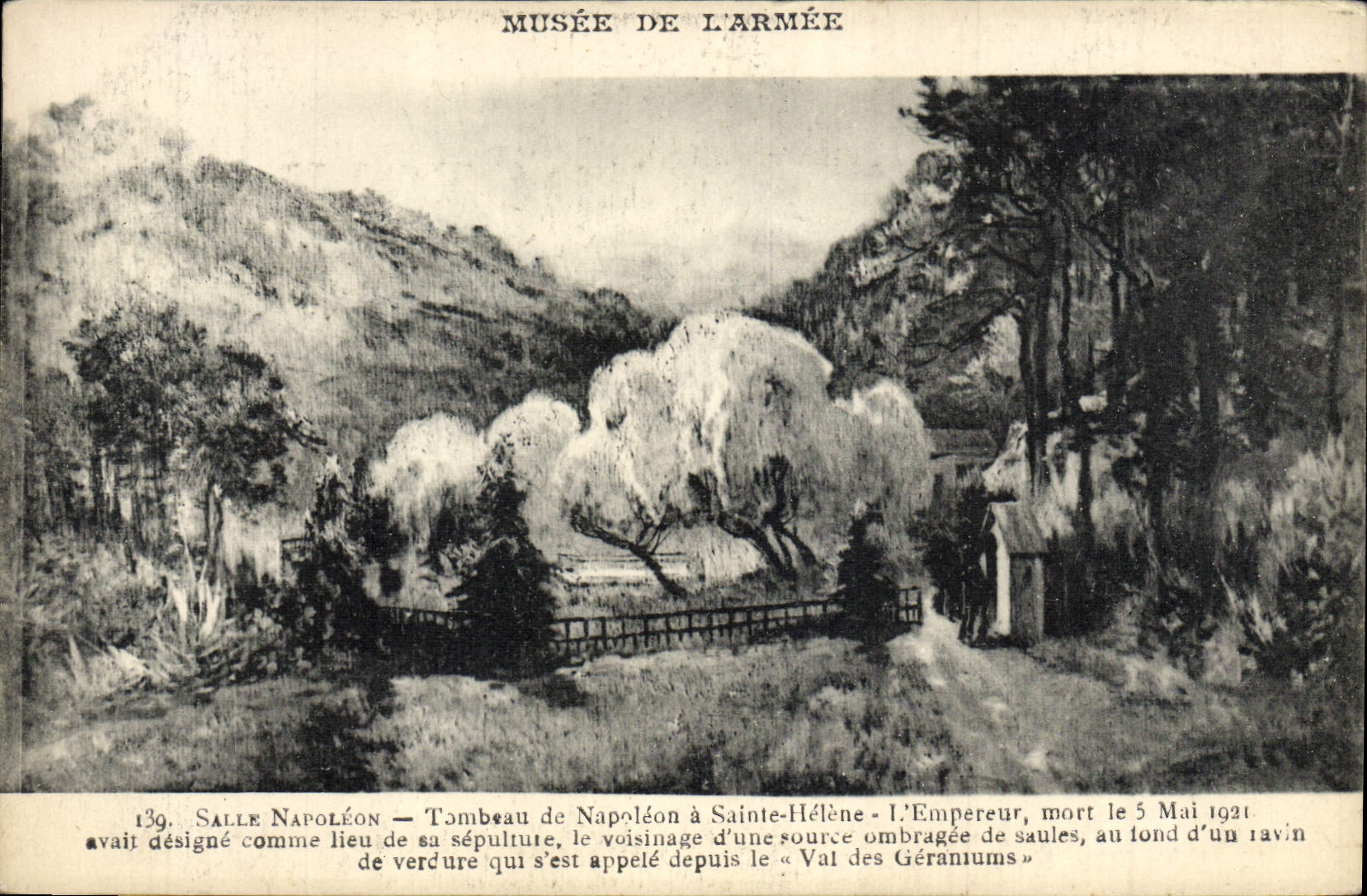 VINTAGE POSTCARD Napoleon 1st Paris Musee of the army Salle Napoleon Tombeau has Sainte Helene