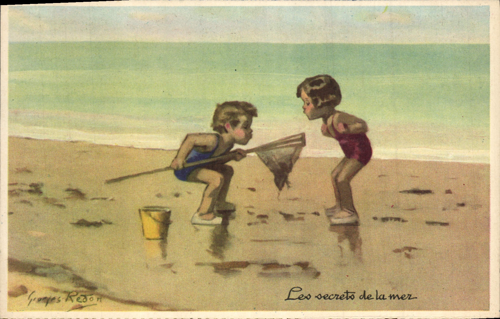 CPA Enfants Les secrets de la mer Peche 