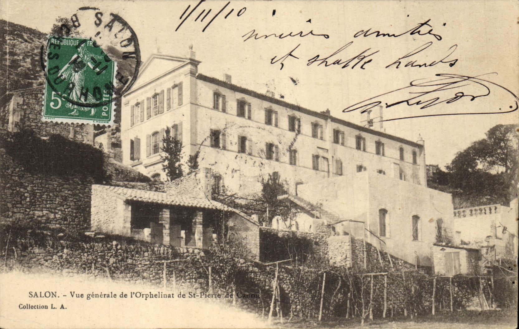 VINTAGE POSTCARD Children Living room View of the orphanage of St Pierre de Carton