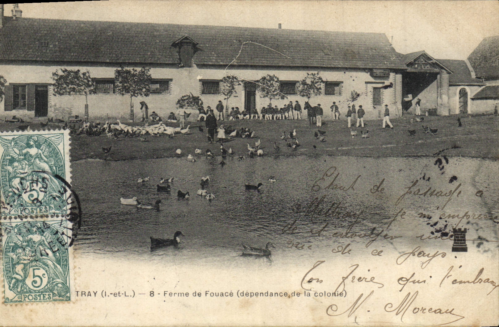 VINTAGE POSTCARD Coutray Children? Firm of Fouace Dependence of the Colony