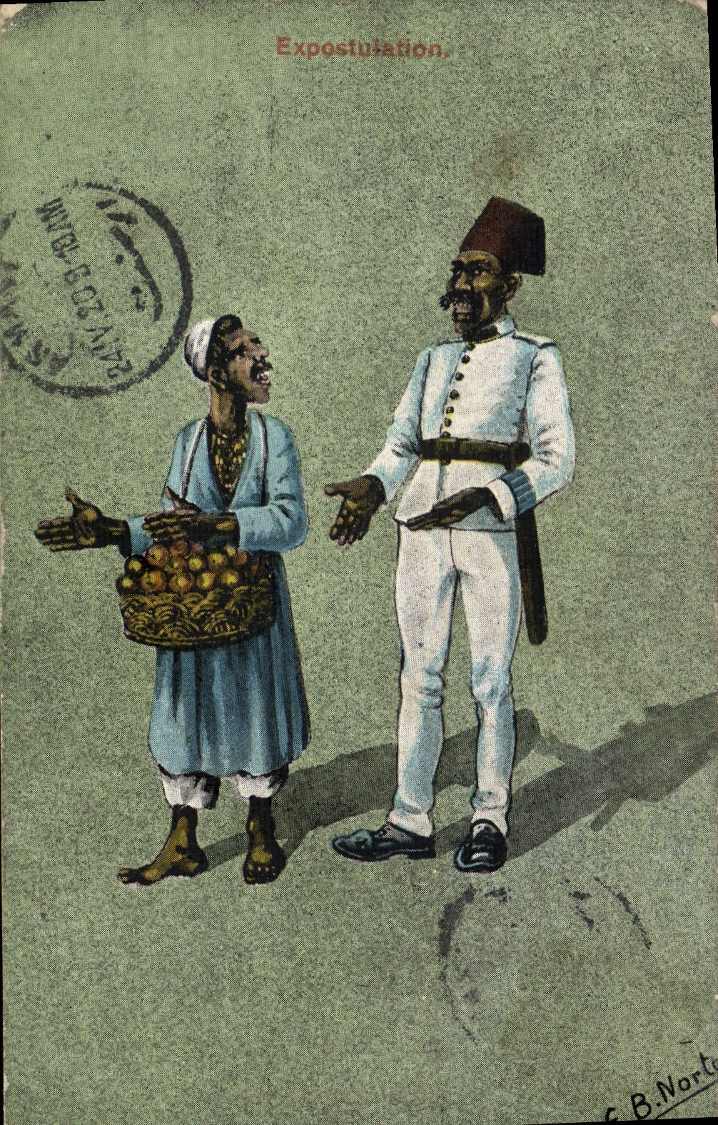 CPA Fantaisie Illustrateur Afrique du Nord Expotulation Egypt Egypte