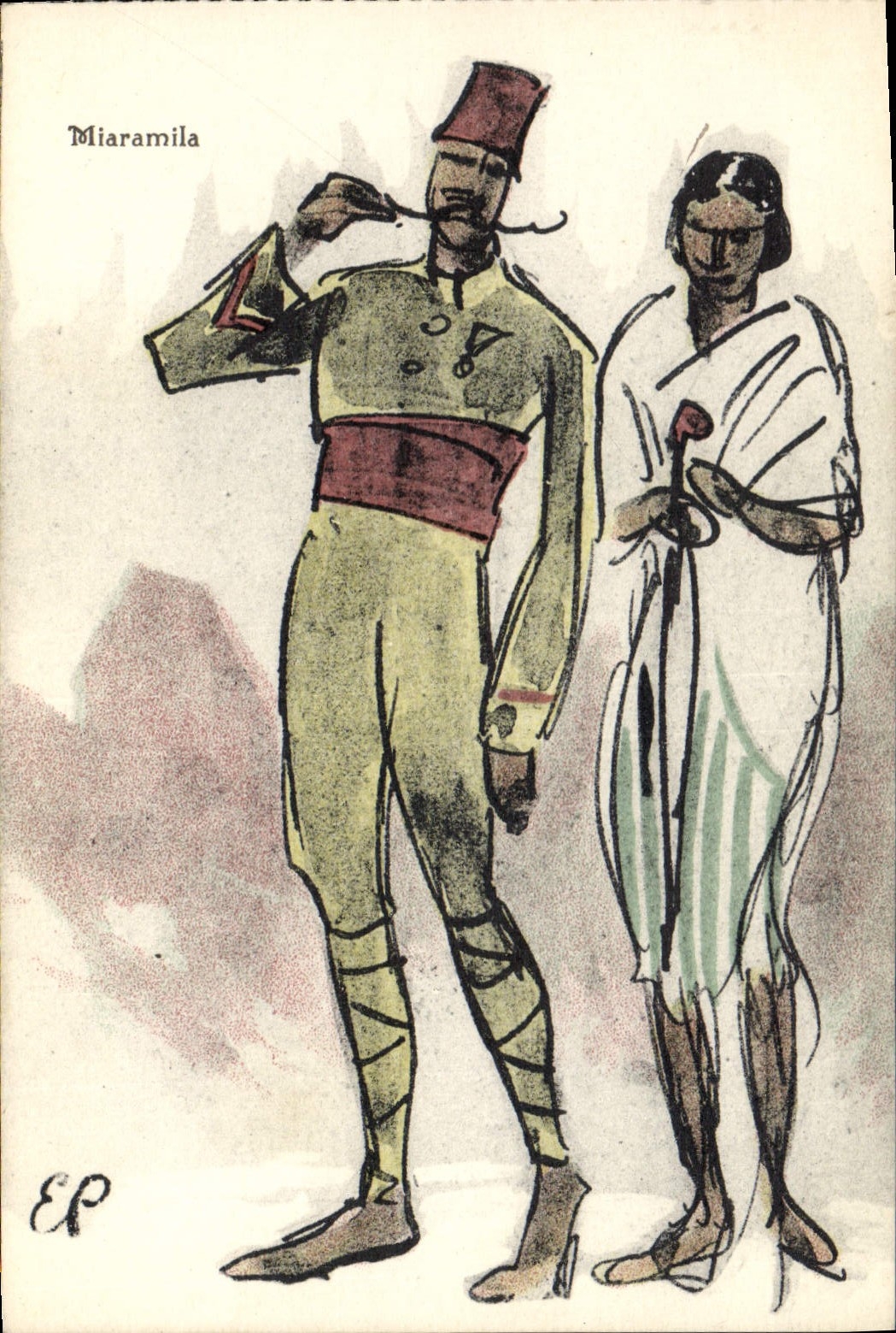 CPA Fantaisie Illustrateur Afrique du Nord Miaramila 