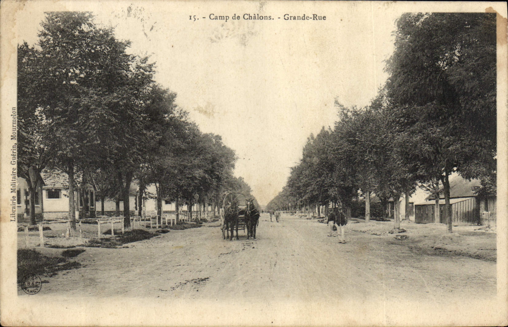 VINTAGE POSTCARD Militaria Camp of Trawl-nets Main street