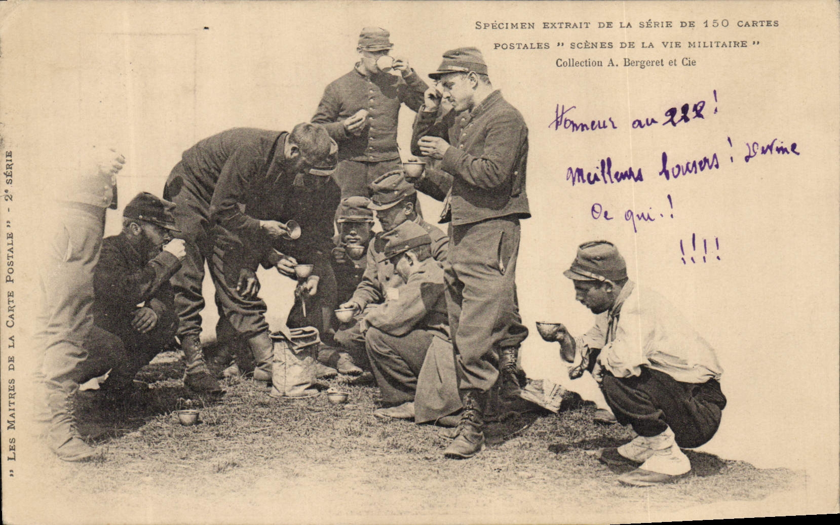 VINTAGE POSTCARD Militaria Scenes of the military life