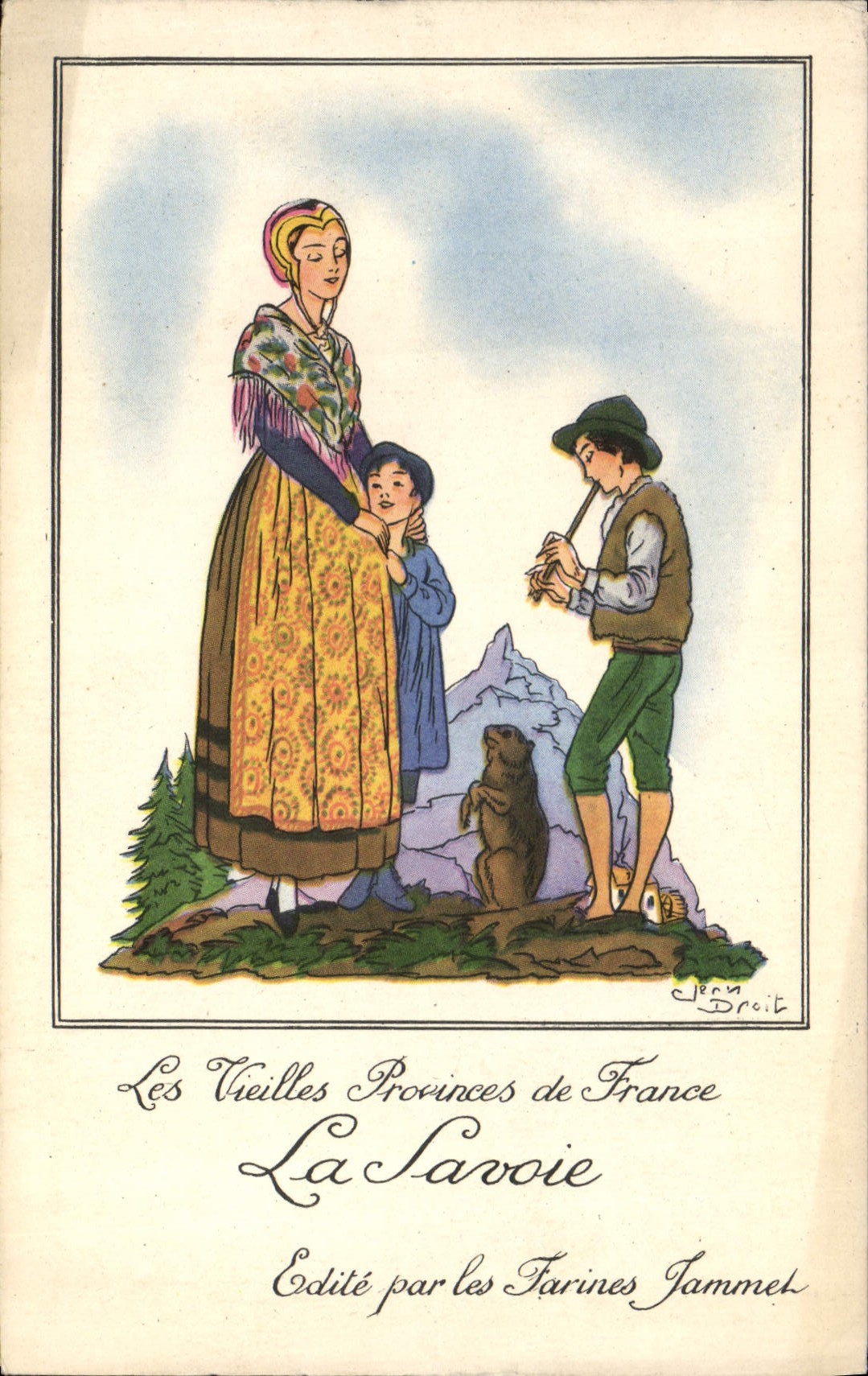 CPA Folklore Farines Jammet La Savoie 