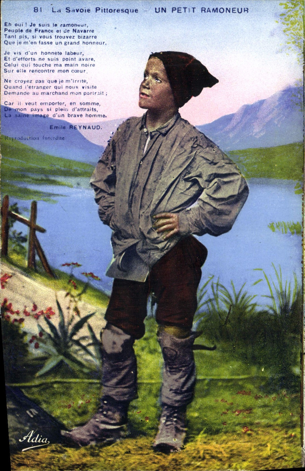 CPA Folklore Savoie Un petit ramoneur