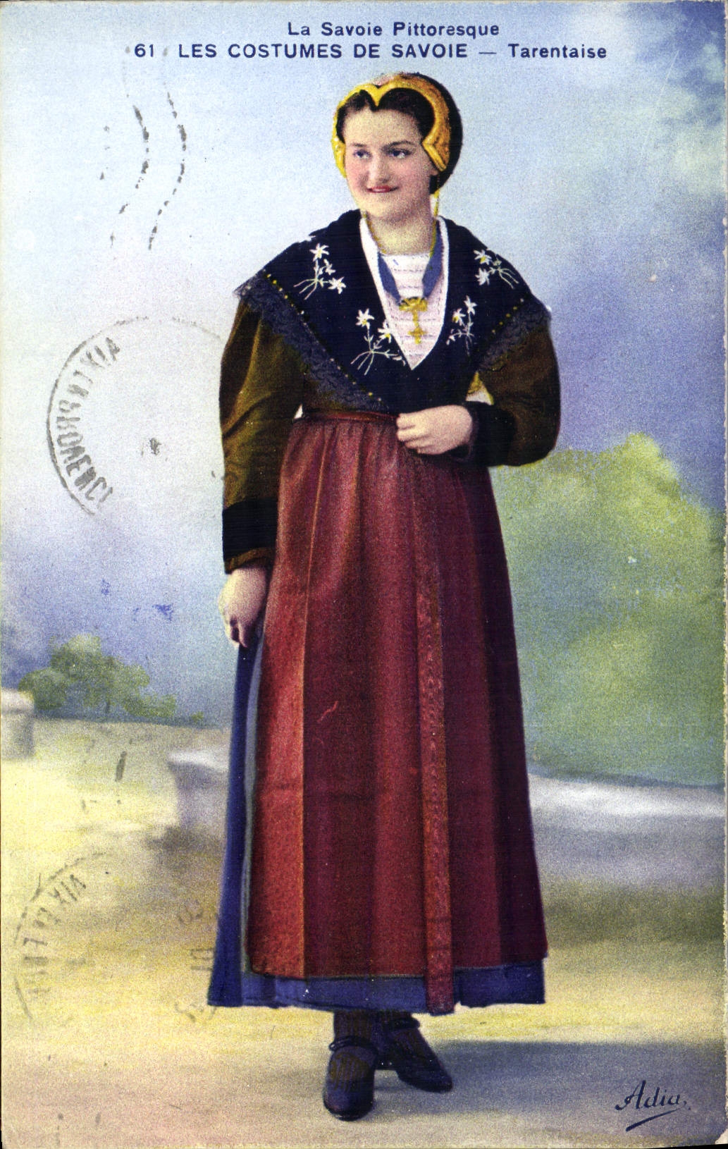 CPA Folklore Costumes de Savoie Tarentaise