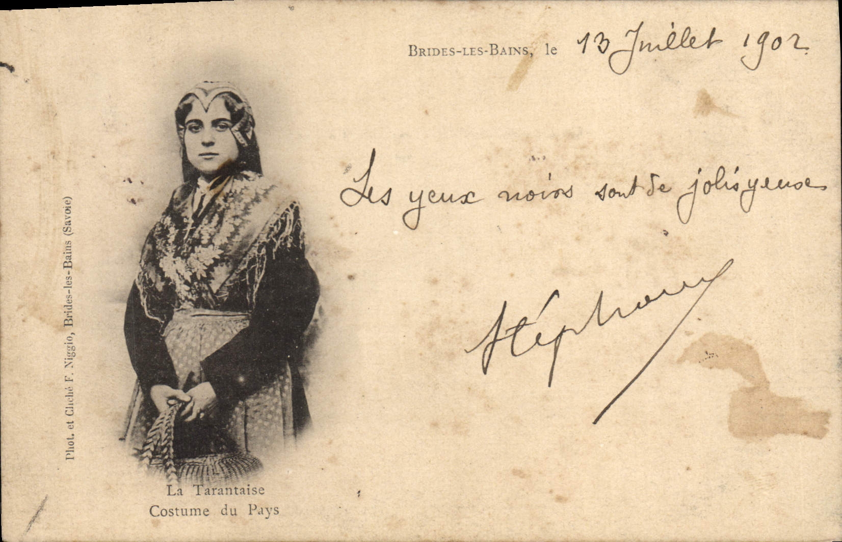 CPA Folklore Brides les Bains Tarantaise Costume du pays