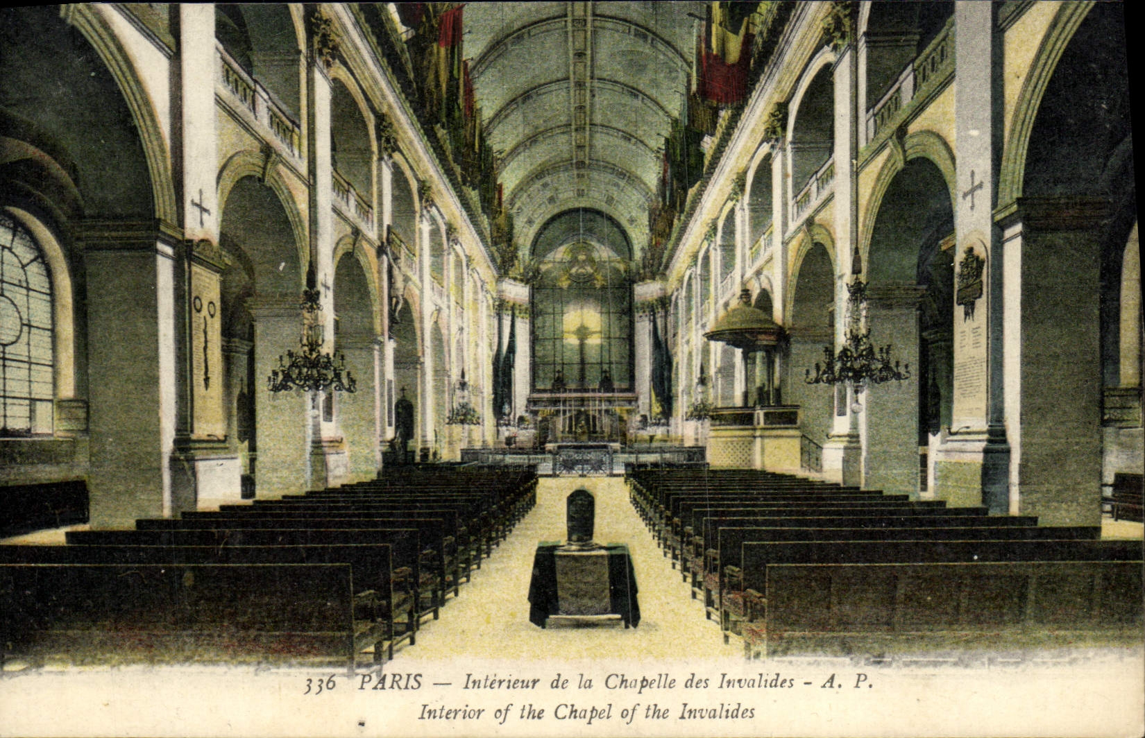 VINTAGE POSTCARD Interior Paris of the Vault of the Invalids