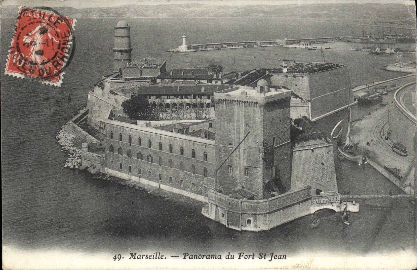 CPA Marseille Panorama Du Fort St Jean