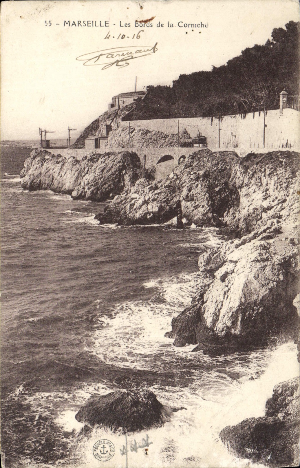 CPA Marseille Les Bords de la Corniche