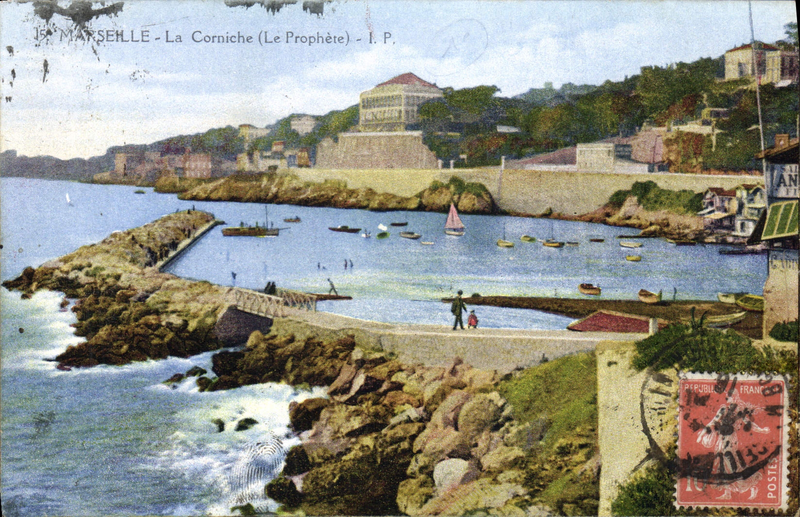 POSTAL Marsella de la VENDIMIA la cornisa el profeta