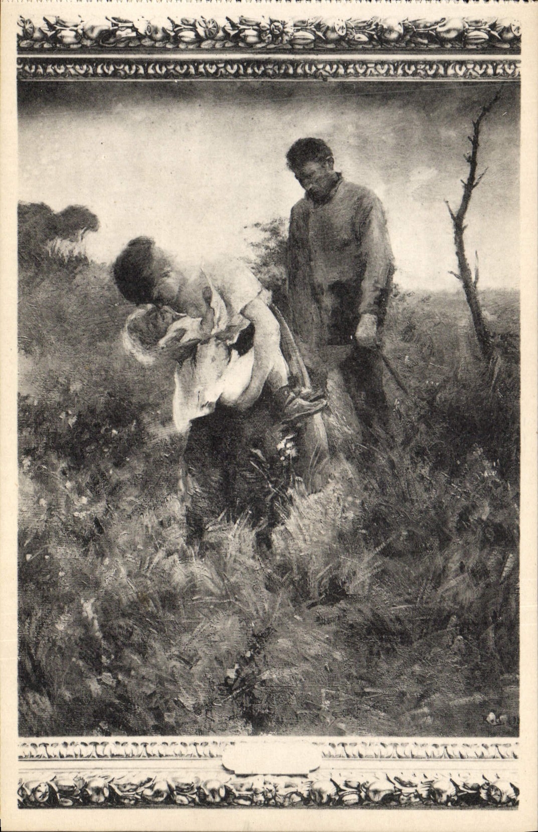 VINTAGE POSTCARD Palate of Beautiful arts of the Town of Paris the Roll exodus