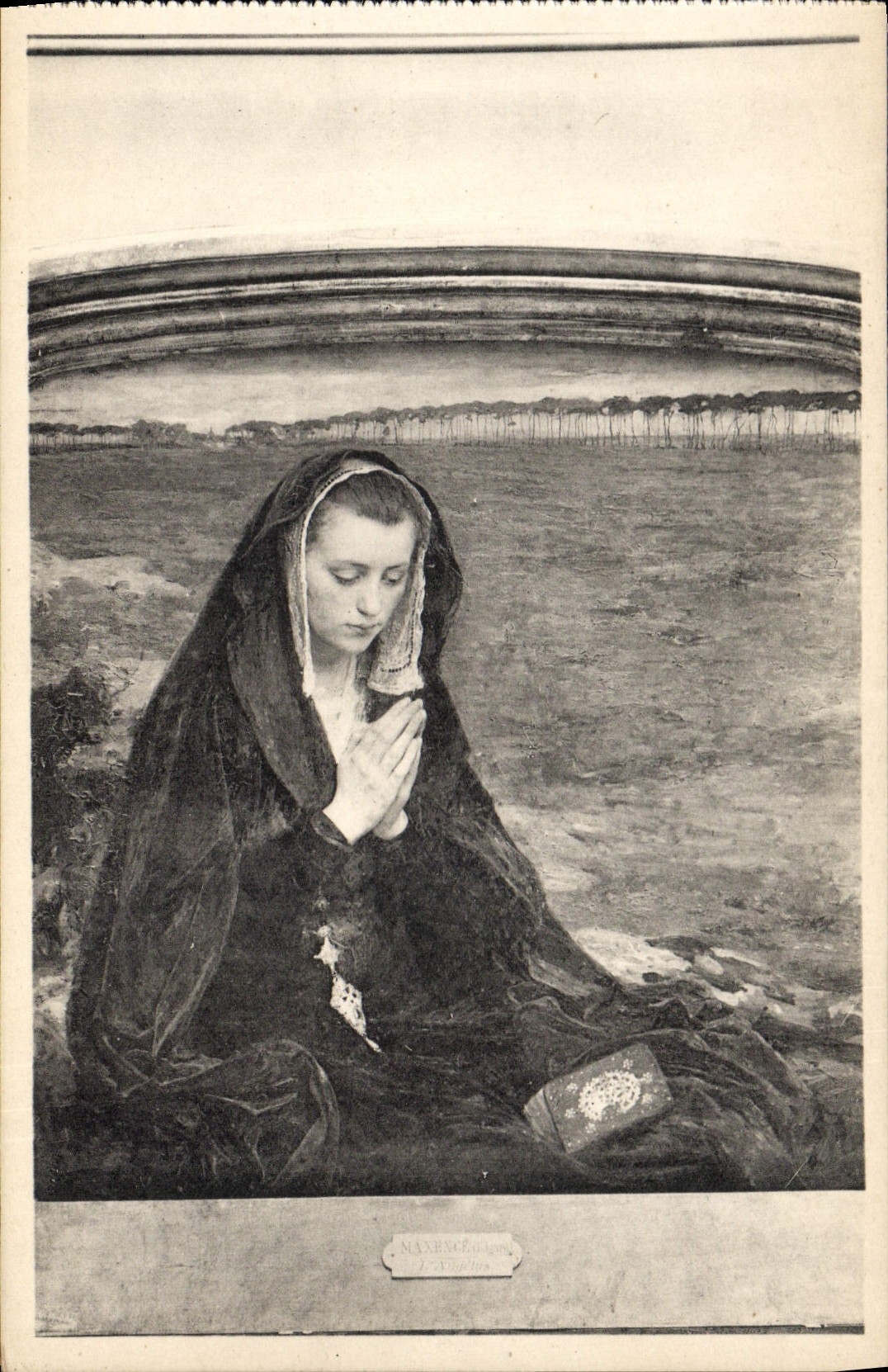 VINTAGE POSTCARD Palate of Beautiful arts of the Town of Paris In Maxence prayer