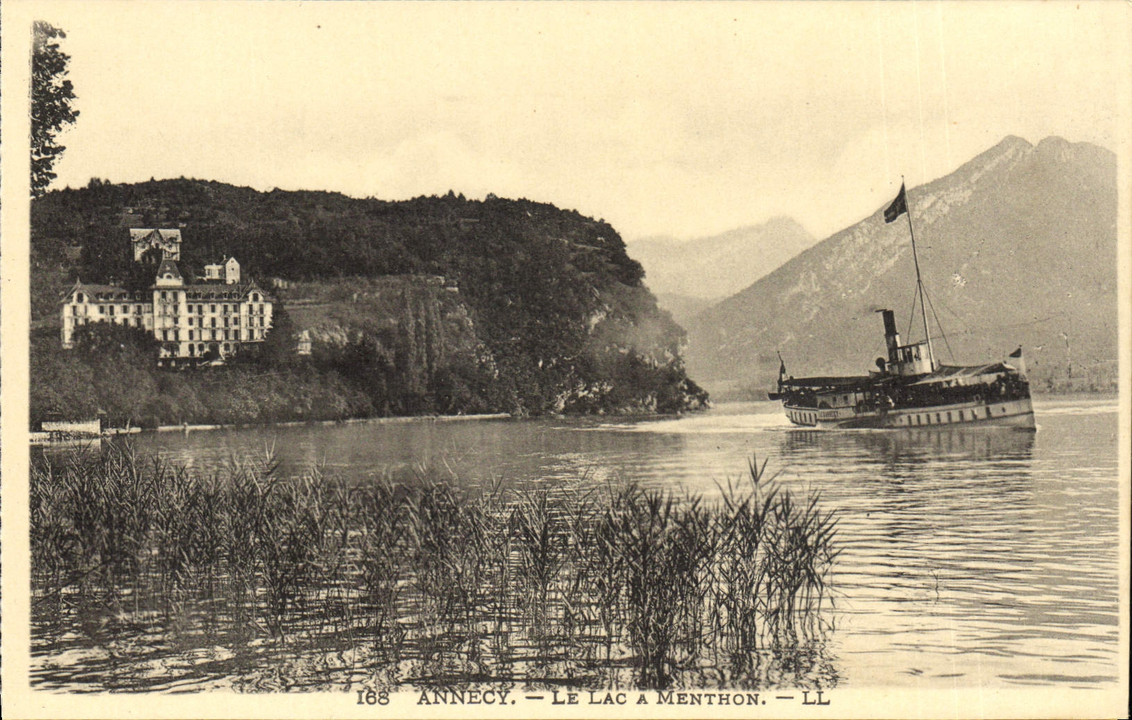 CPA Lac Annecy Le Lac A Menthon Bateau