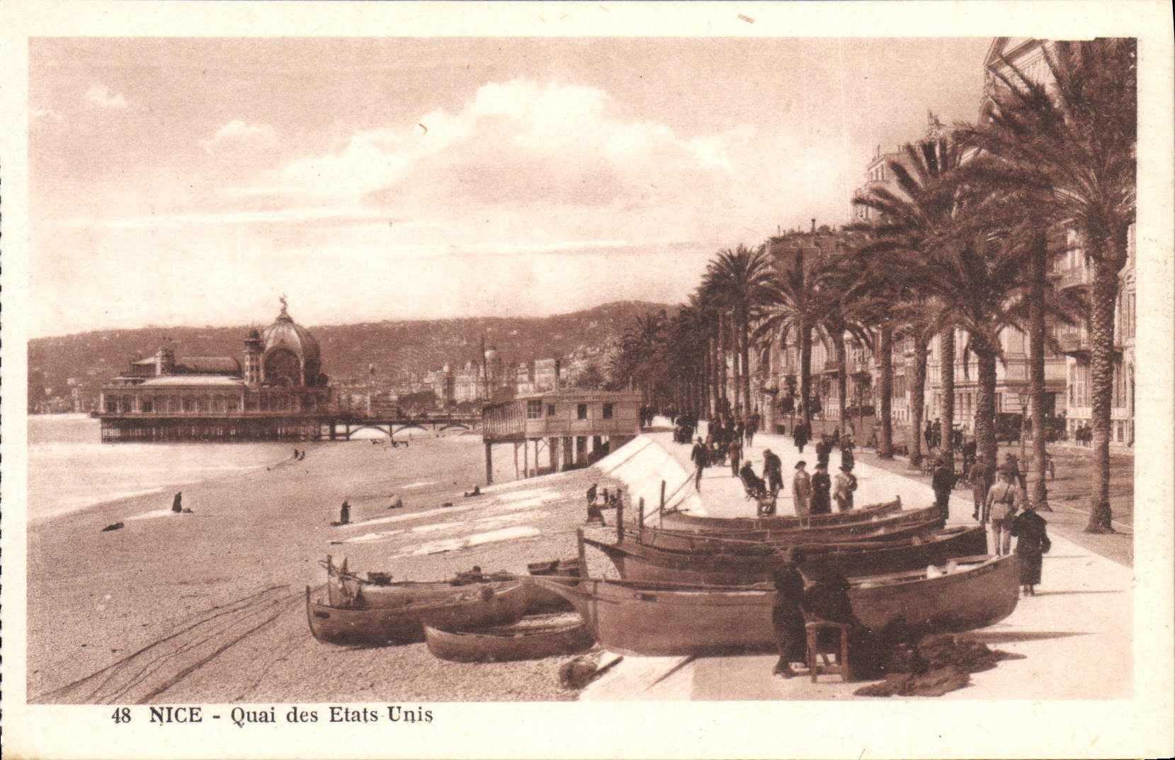 CPA Nice Le Quai des Etats Unis Bateaux
