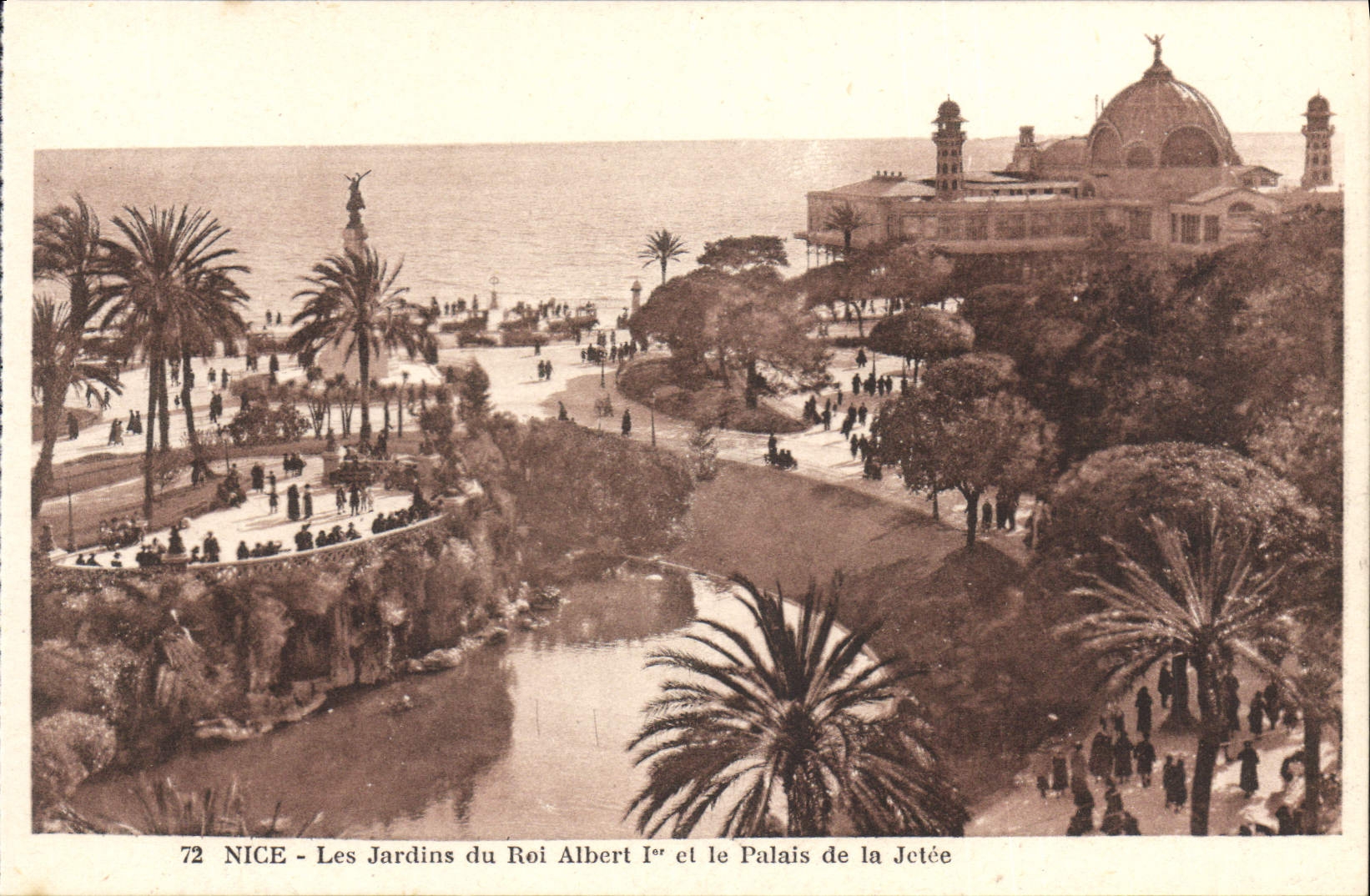 CPA Nice Les Jardins du Roi Albert 1er et le Palais de la Jetee