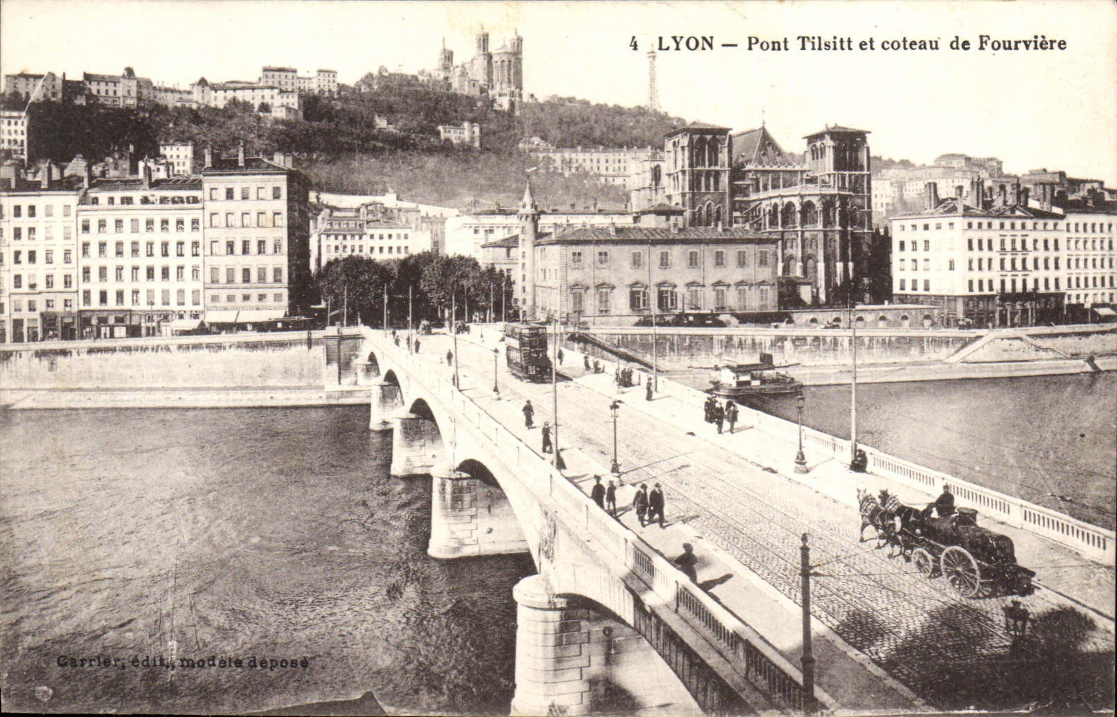 CPA Lyon Pont Tilsitt et Coteau de Fourviere