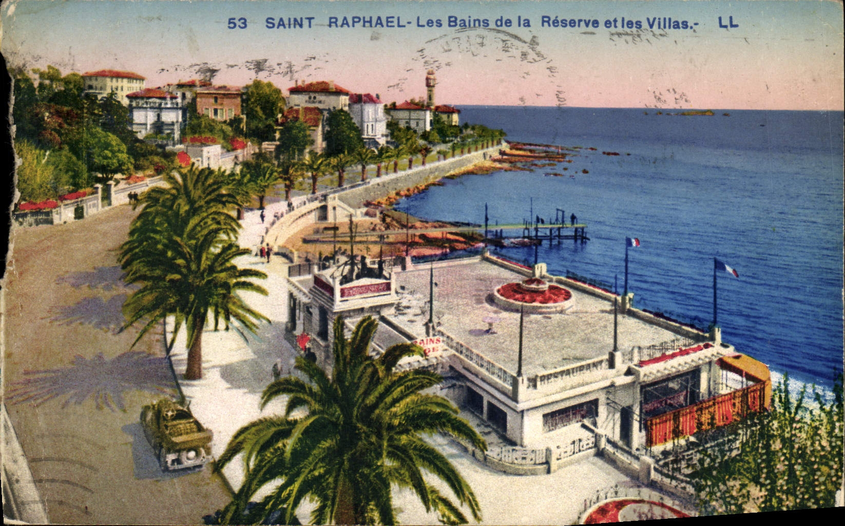 CPA Saint Raphael Les Bains de la Reserve et les Villas