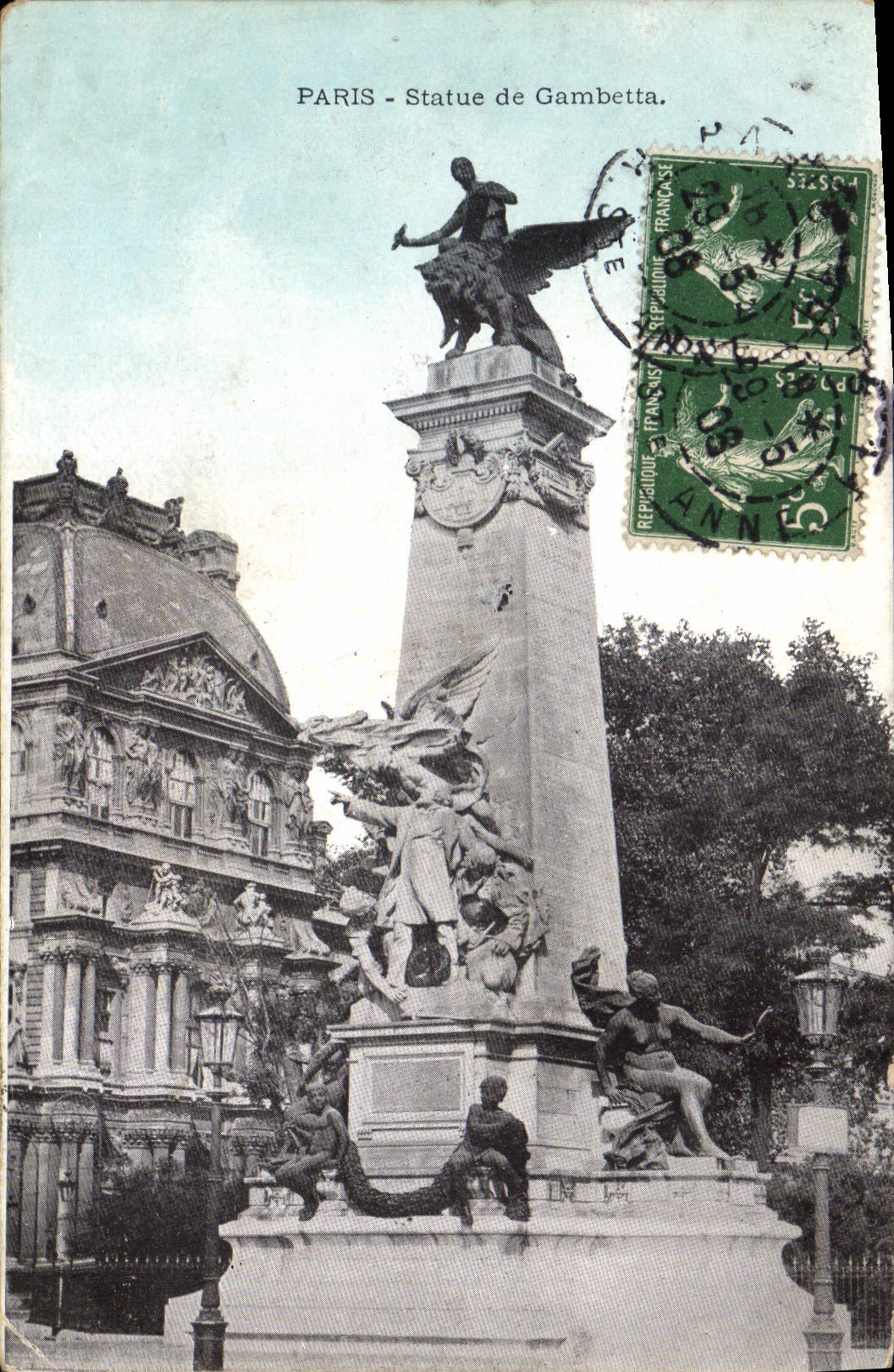 VINTAGE POSTCARD Paris Rules of Gambetta