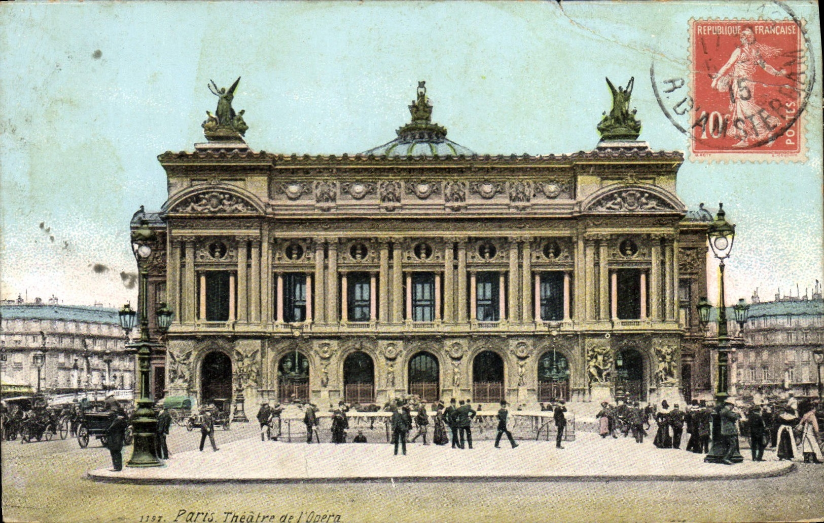 VINTAGE POSTCARD Turn Paris Theater of the Opera