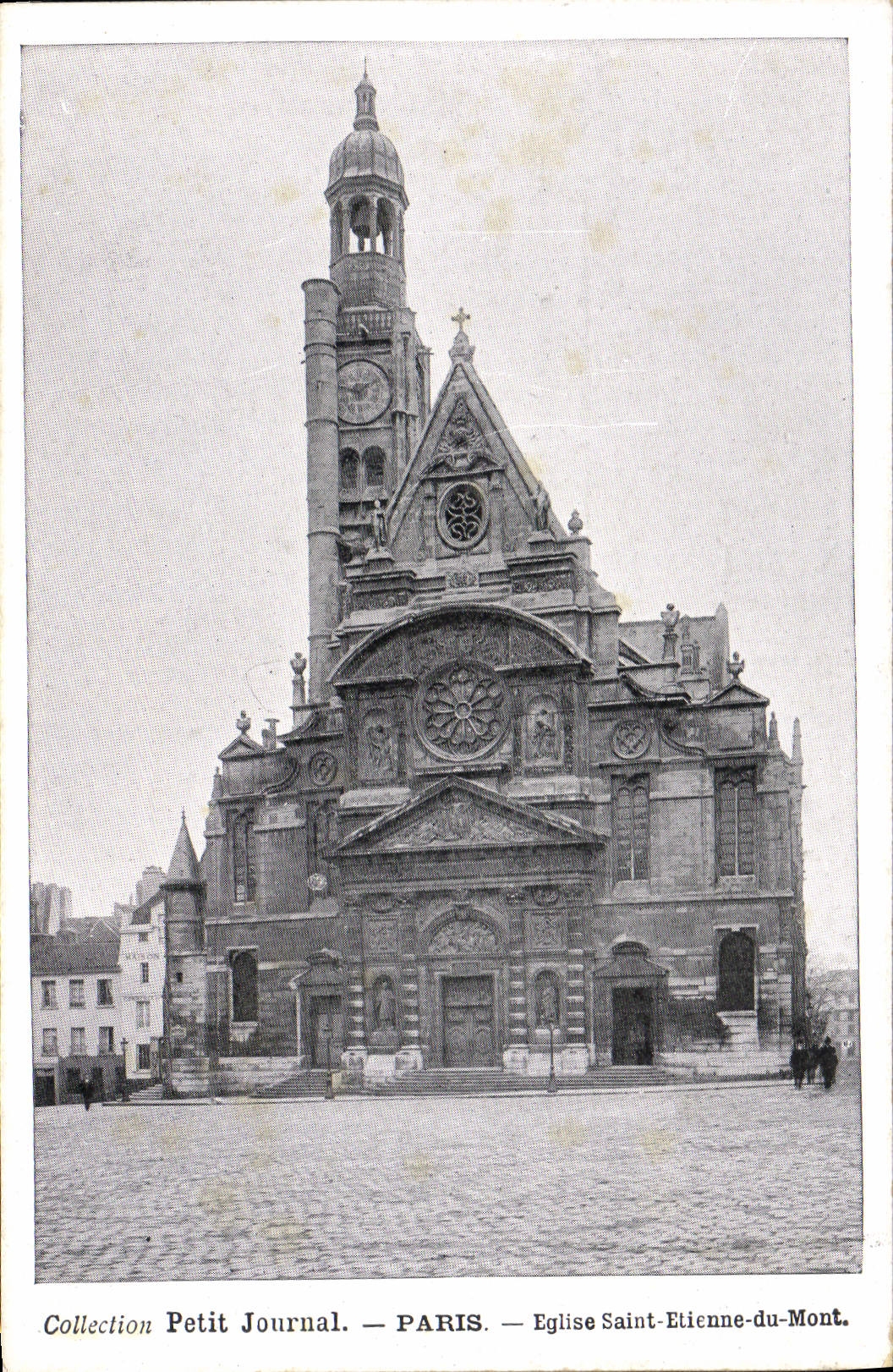 VINTAGE POSTCARD Paris Church Etienne Saint of the Mount