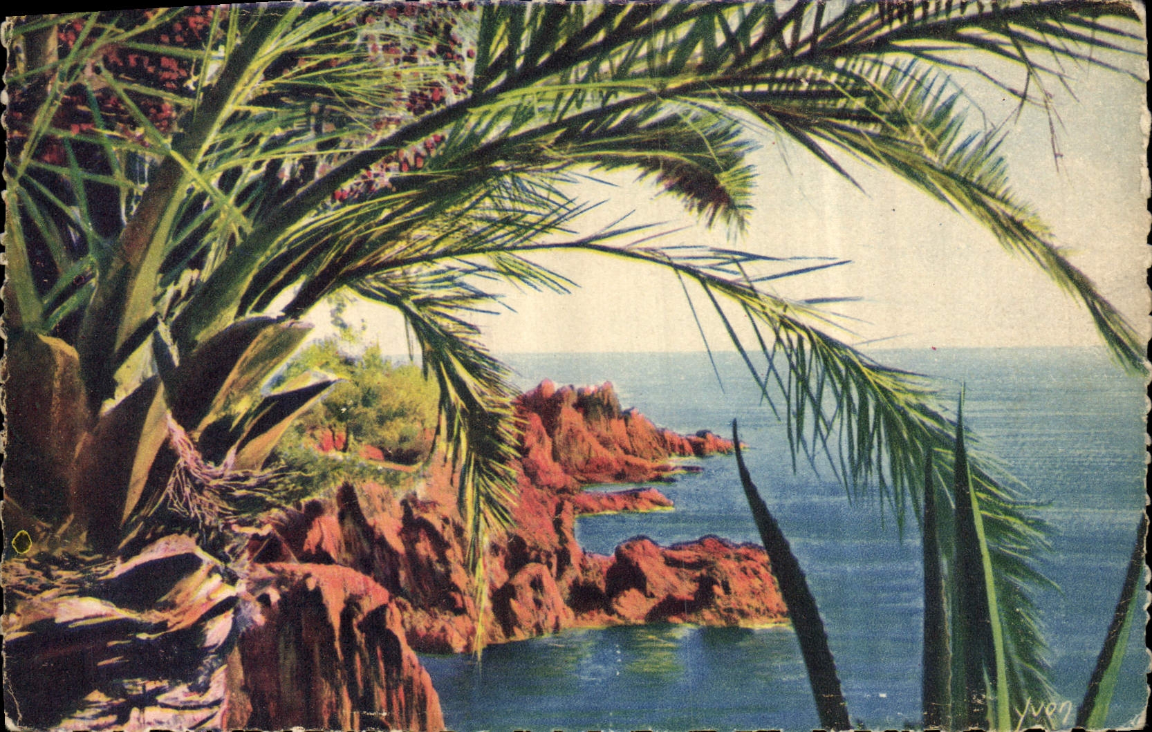 VINTAGE POSTCARD Rocks of Trayas