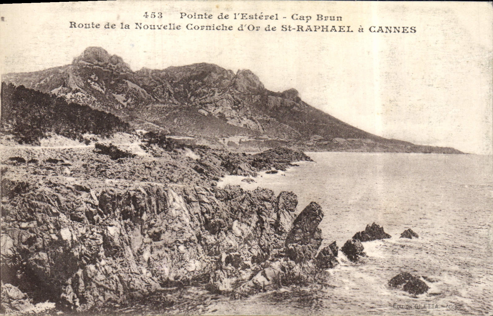 CPA Pointe de l'Esterel Cap Brun Route de la Corniche d'Or de St Raphael a Cannes