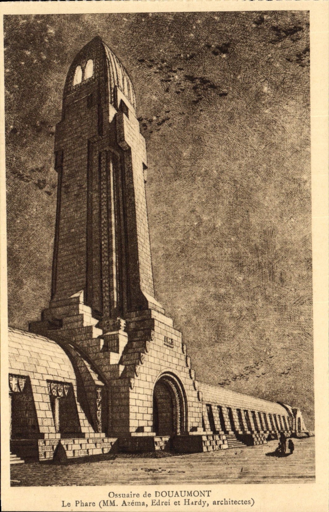 CPA Ossuaire de Douaumont Le phare Militaria
