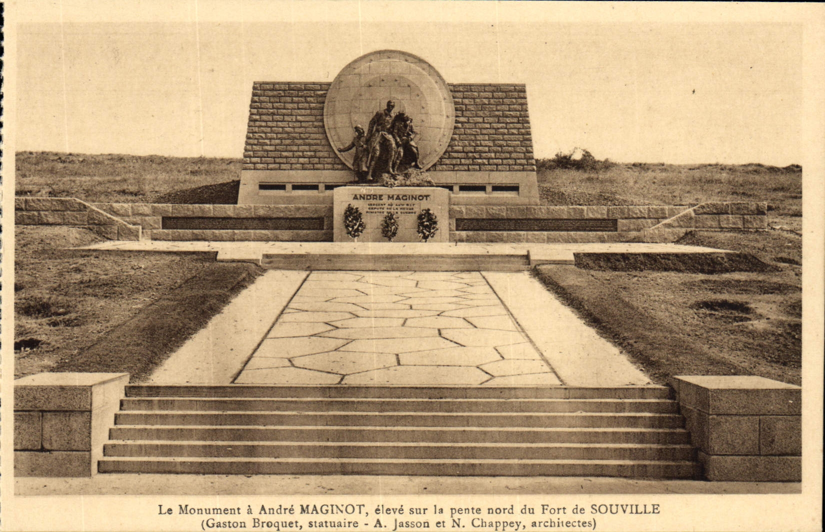 VINTAGE POSTCARD the monument has Andre Maginot Fort of Souville Militaria