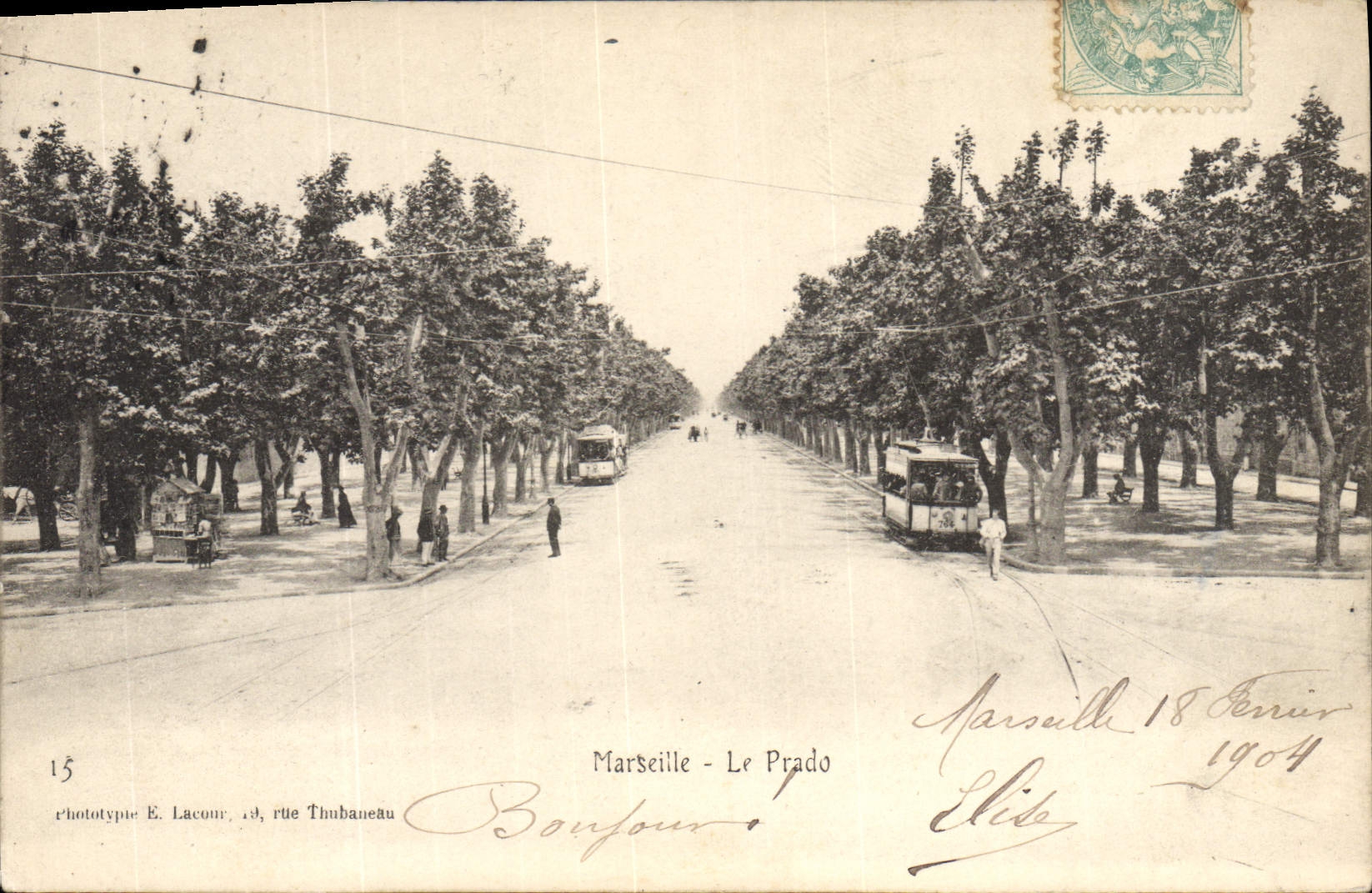 CPA Marseille Le Prado Tramway