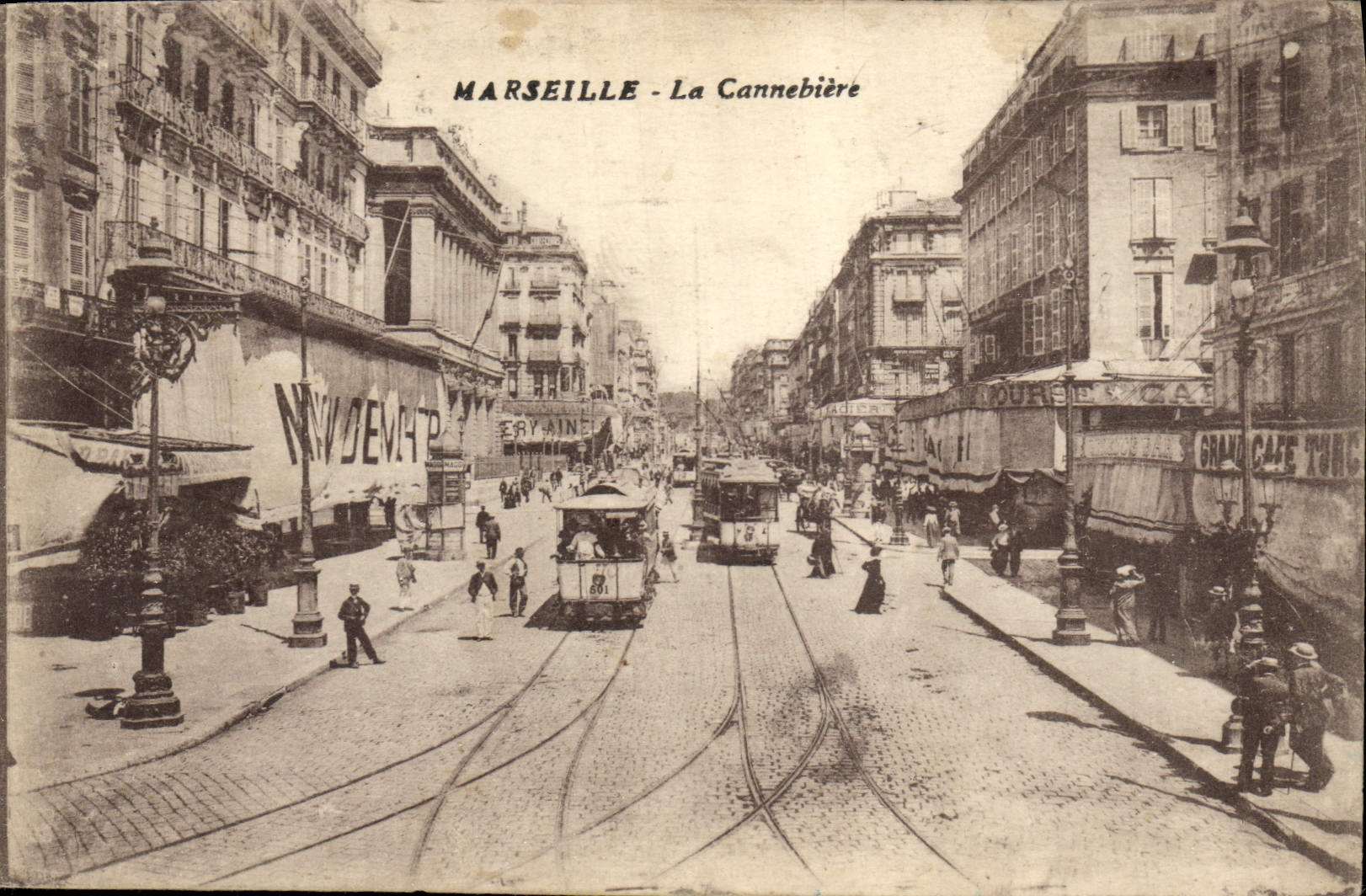 CPA Marseille La Canebiere Tramway