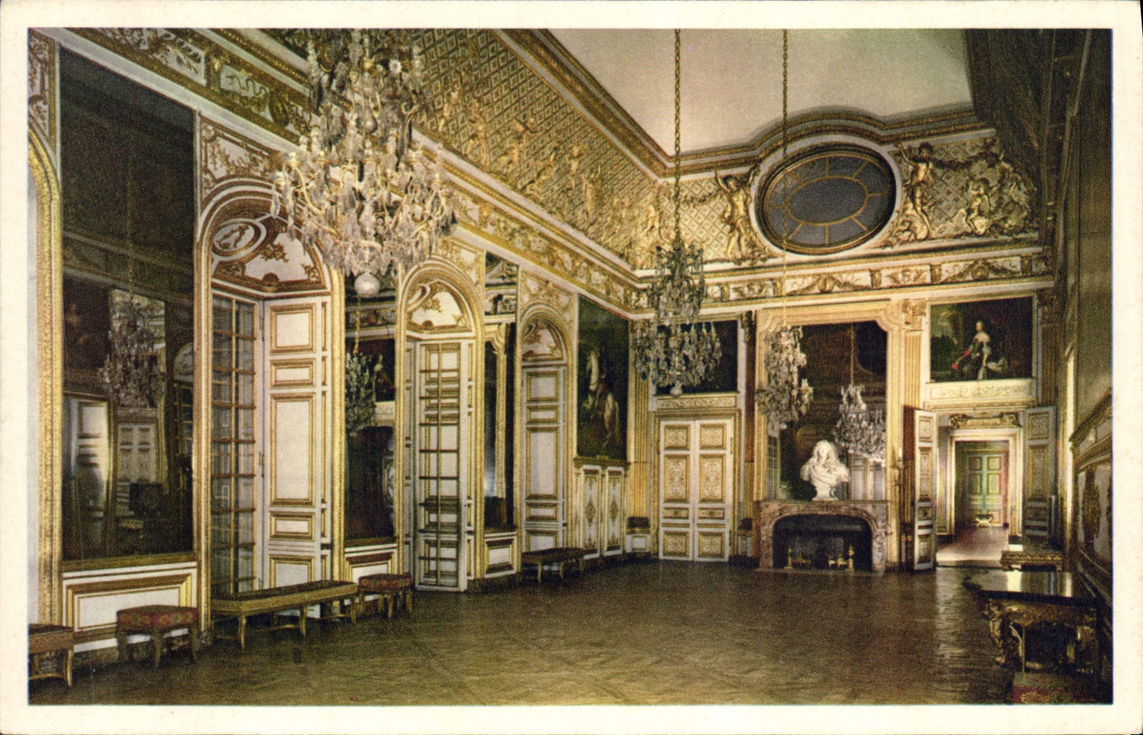 CPA Versailles Chateau La salon de L'Oeil de Boeuf