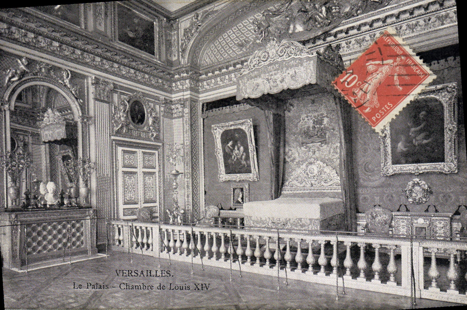 VINTAGE POSTCARD Palate Of Versailles Room of Louis XIV