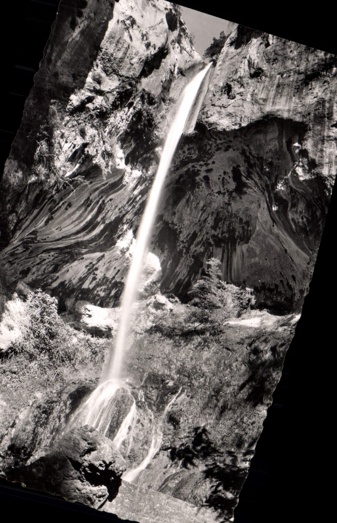 POSTAL MODERNA excursión de la catarata de las cascadas del lobo de Courmes