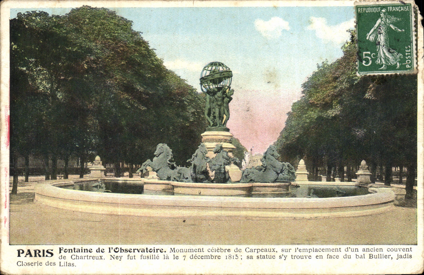 CPA Paris Fontaine de L'Ohservatoire