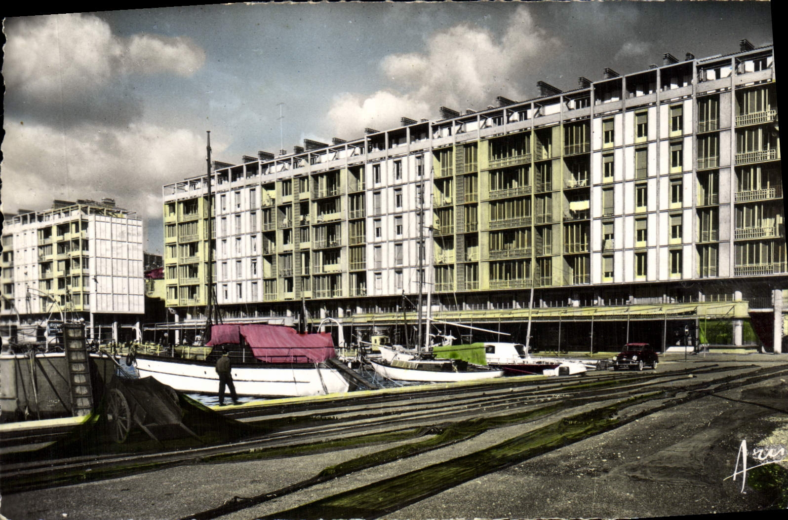 MODERN CARD Toulon the Quay of Sinse