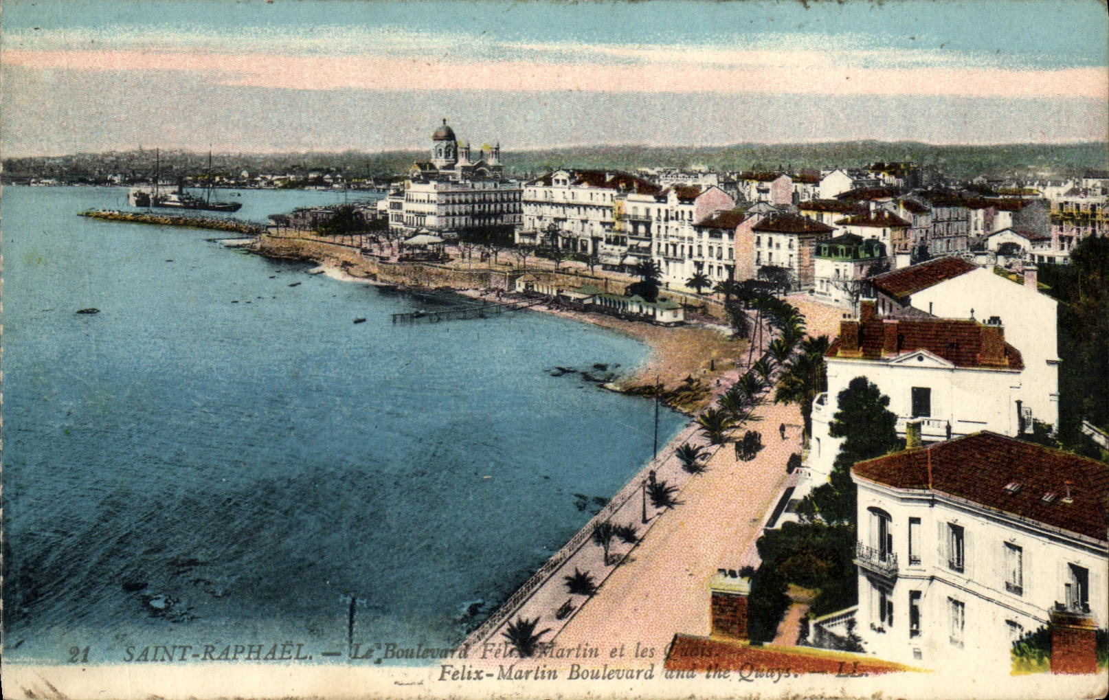 CPA Saint Raphael Le boulevard Felix Martin et les quais