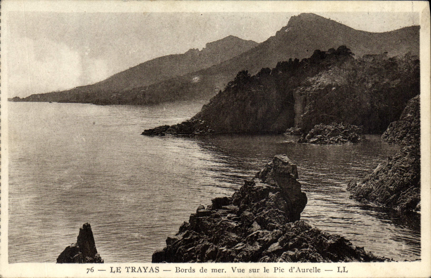 VINTAGE POSTCARD Trayas Seaside Seen On the Peak D' Aurelle