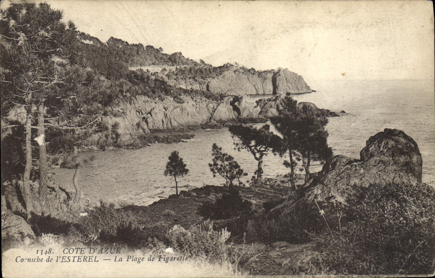 CPA Cote D'Azur Corniche De I'Esterel La Plage De Figarette