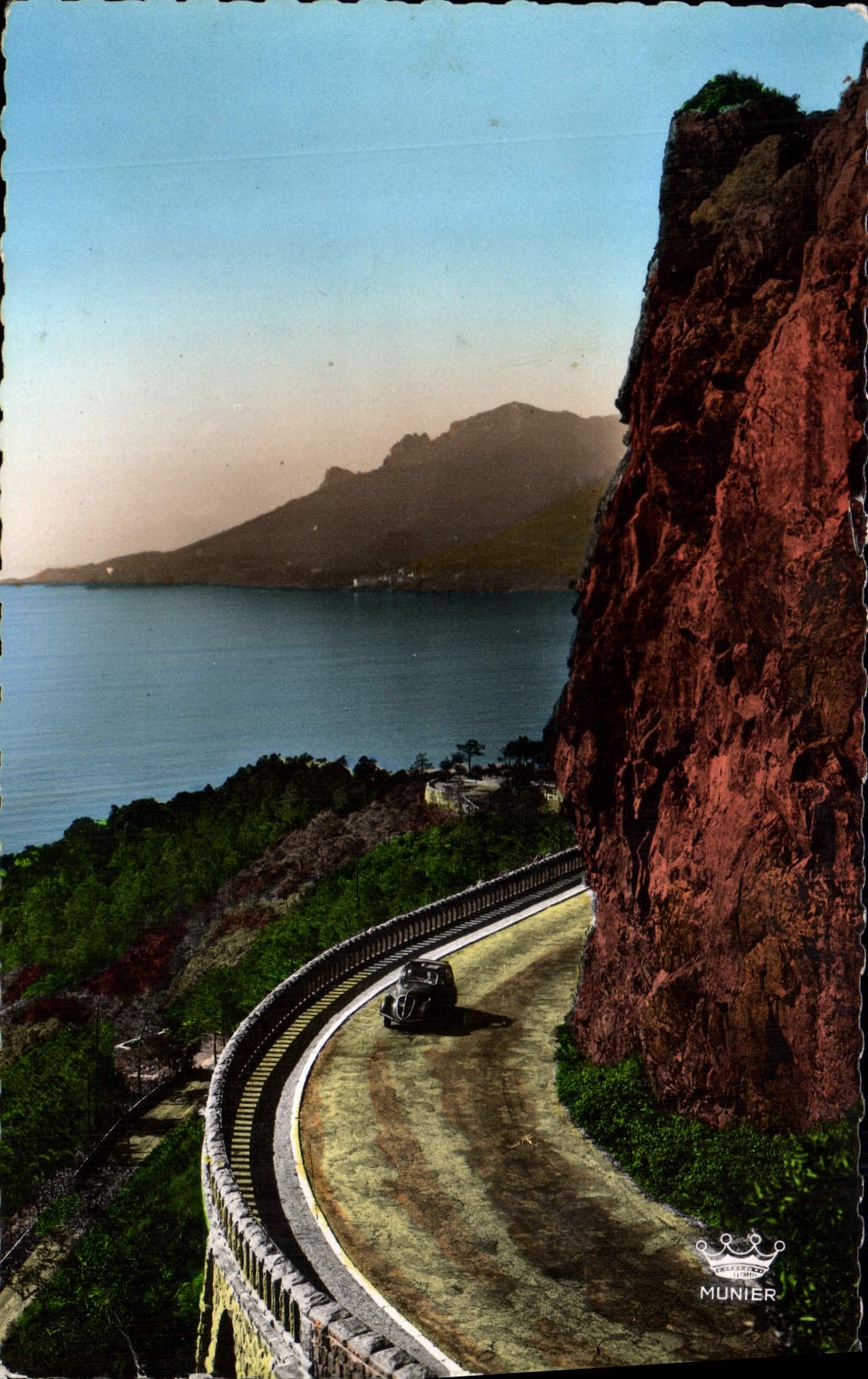 MODERN CARD the Gold Cornice the Road Of the Seaside between Theoule and Trayas