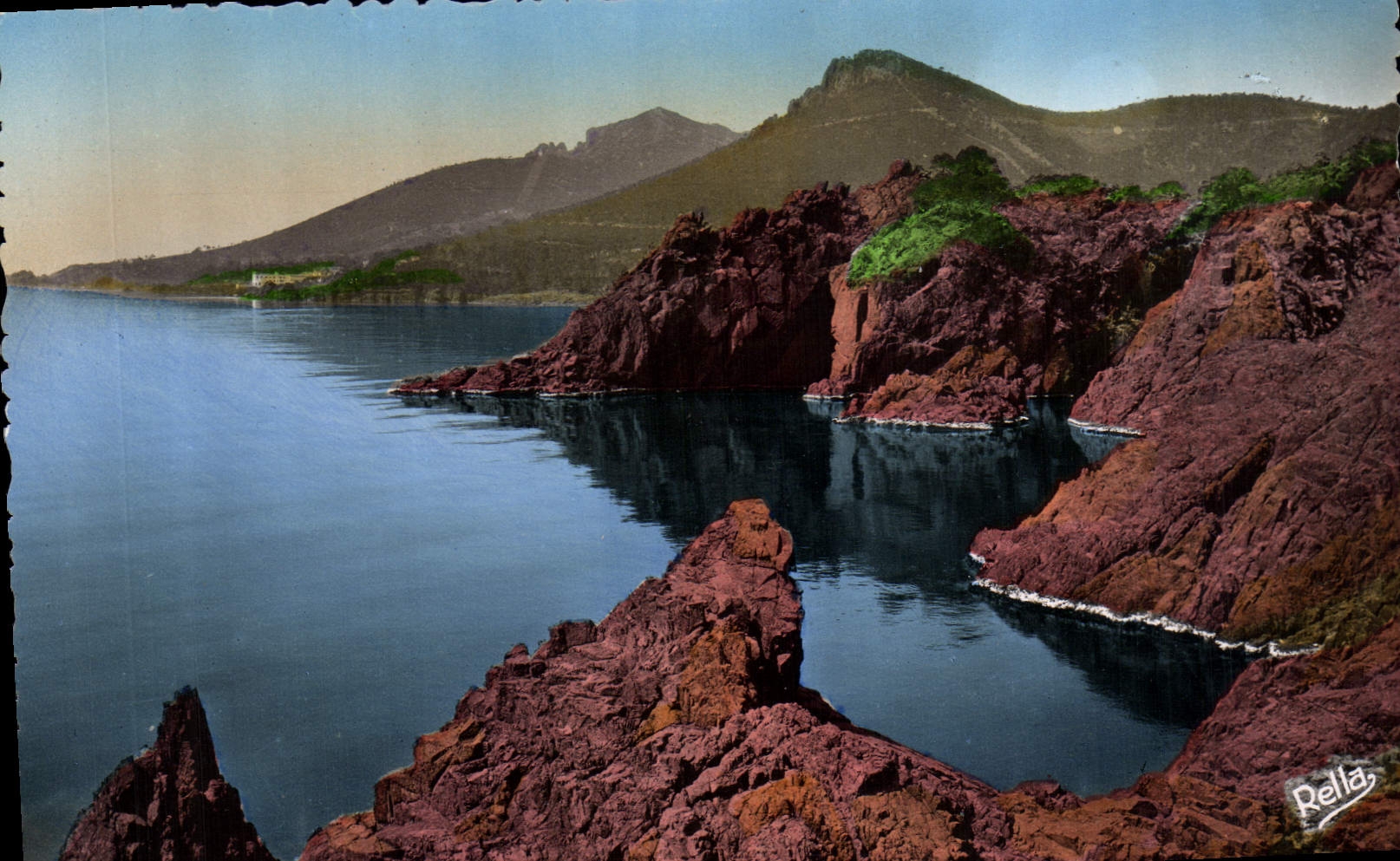 MODERN CARD the Dimension Of Azure the Road Of the Gold Cornice rocks of Trayas the Russet-red peak Aurele and Cape