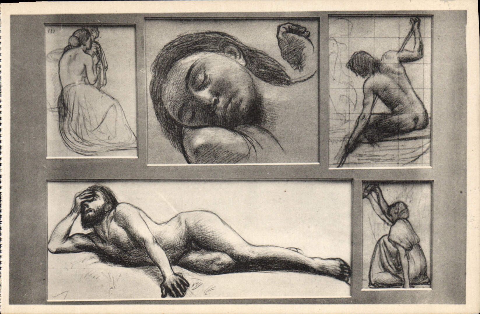 CPA Palais Des Beaux Arts De La Ville De Paris Dessin De Puvis de Chavannes