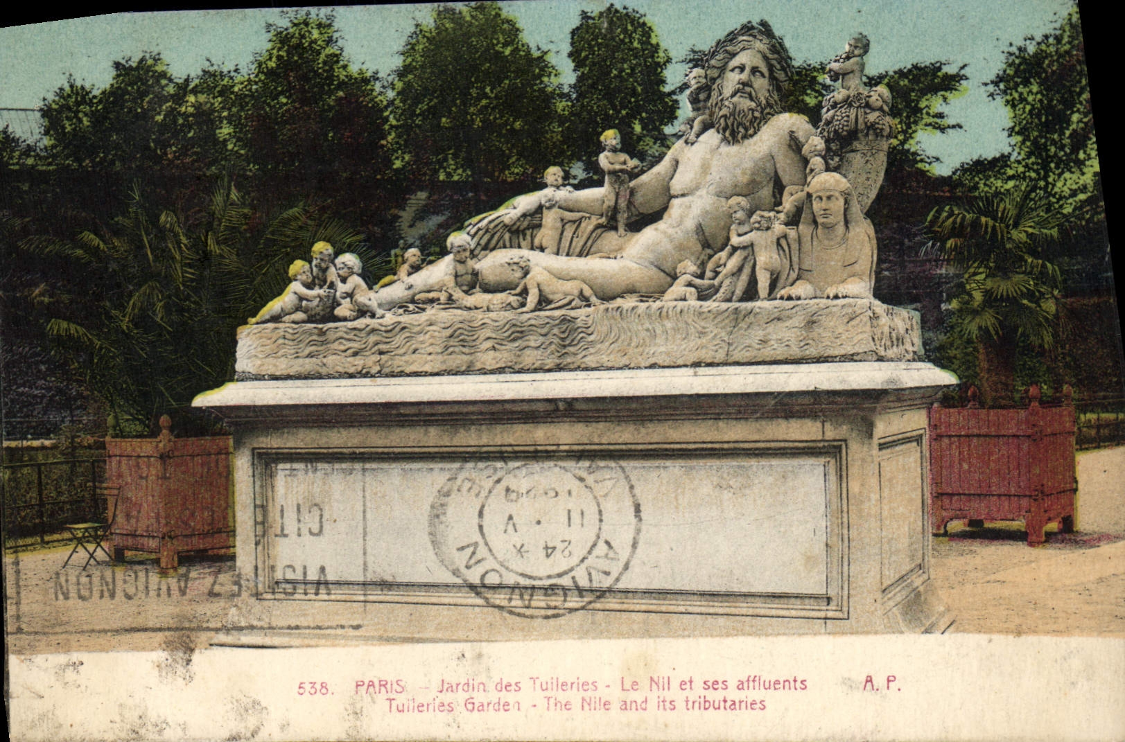 CPA Paris Jardin Des Tuileries Le Nil Et Ses afflluents 