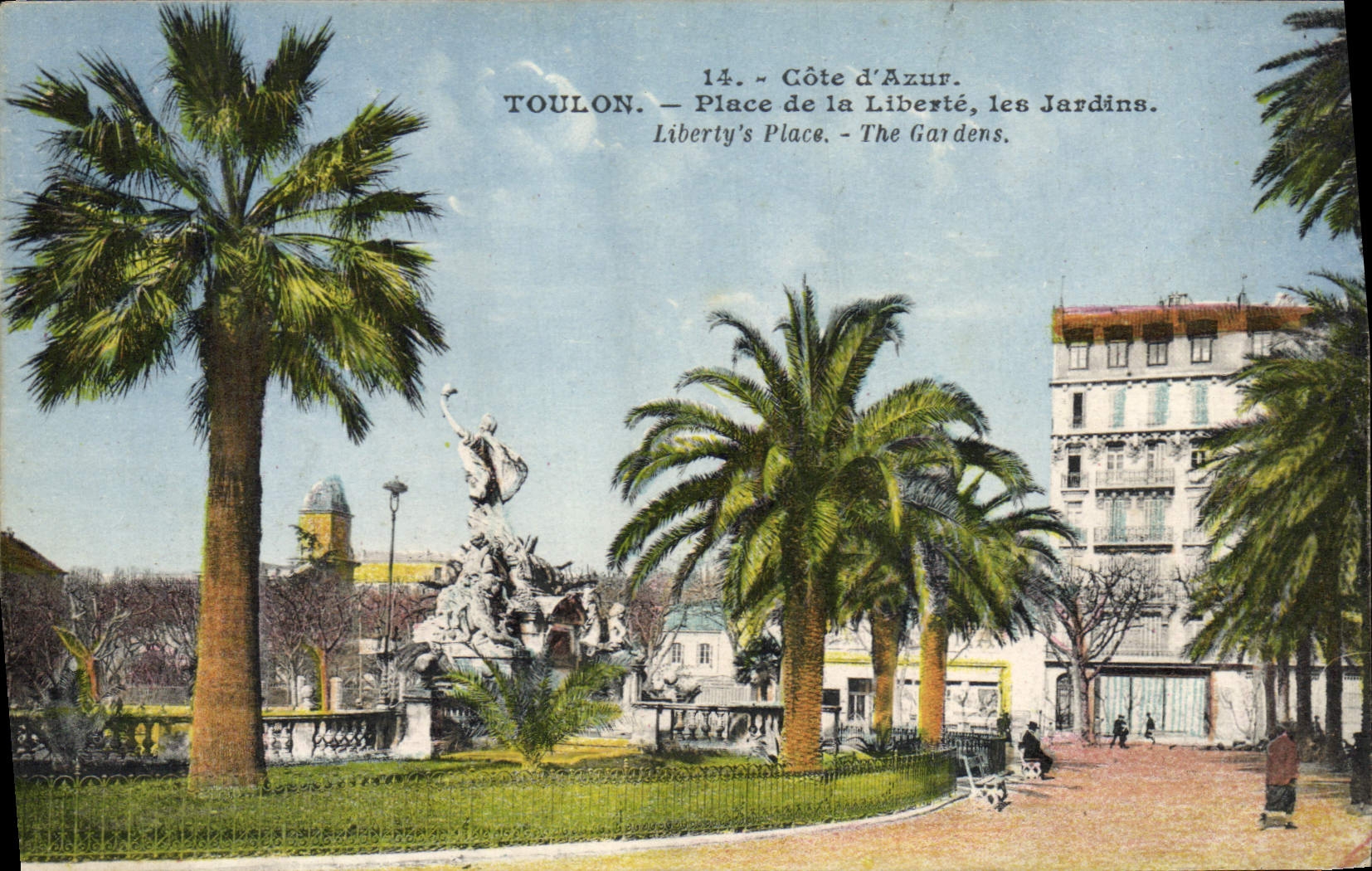 CPA Toulon Place De La Liberte Les Jardins