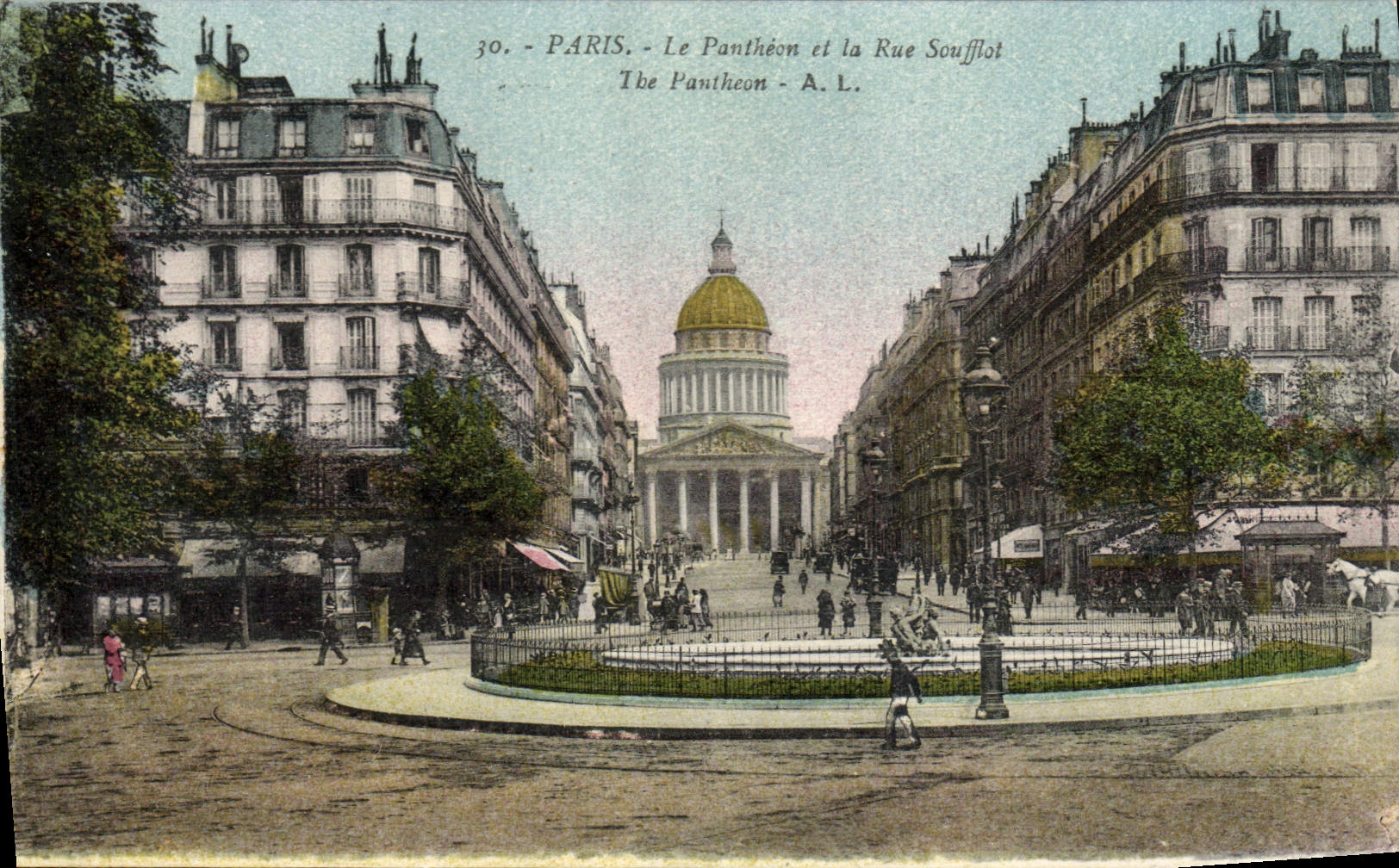 CPA Paris Le Pantheon Et La Rue Soufflot