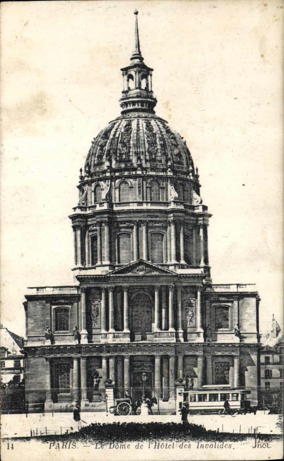 VINTAGE POSTCARD Paris the Dome De I' Hotel Of the invalids