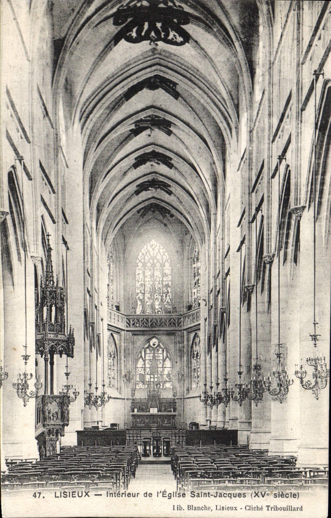 CPA Lisieux Interieur De I'Eglise Saint Jacques
